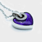 Millionaire Pendant Heart Purple