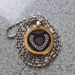 pendant aura heart gold diamond