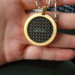 pendant aura heart gold diamond