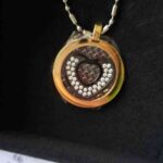 pendant aura heart gold diamond
