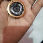 pendant aura heart gold diamond